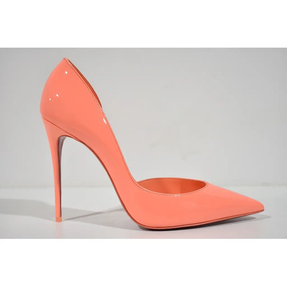 Christian Louboutin Iriza 100 Drag Orange Patent Leather D'Orsay Heel Pump 40 - Picture 2 of 12